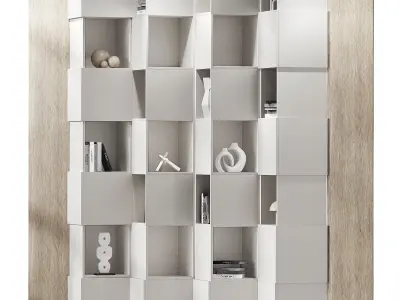 Bookcase office rack shelving 3D model