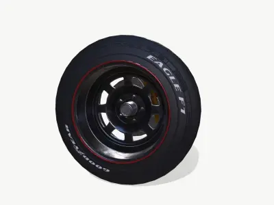 Rally wheel Eagle F1 Low-poly 3D model