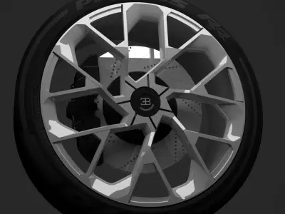 Bugatti Wheel 3D model