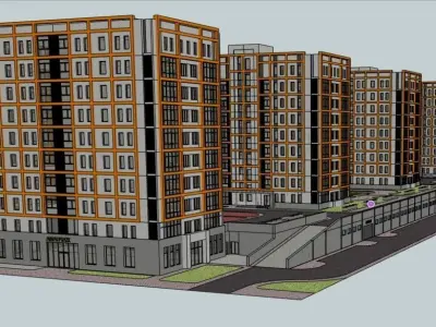 Residental Complex 3D model