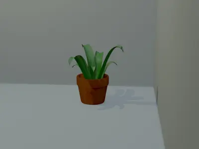 Plant in vase Free 3D model