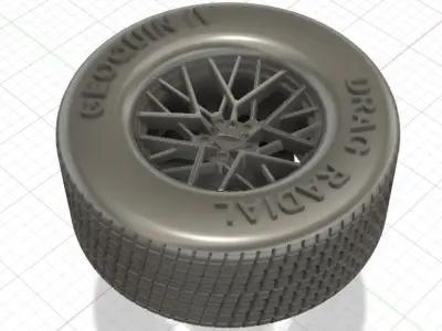 TSW Sebring Wheels with Tires and Brakes for 3D Print 3D print model