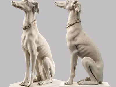 Roberto Giovannini Gray Hound LowPoly PBR Low-poly 3D model