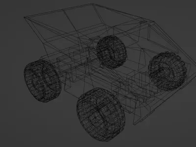 Car LowPoly wheeled vehicle Free low-poly 3D model