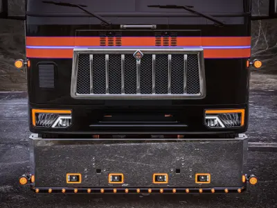 International 9600 Cabover Truck Custom JD Edition 3D model