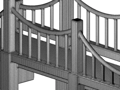 Plastic Premium Suspension Bridge Toy 3D model