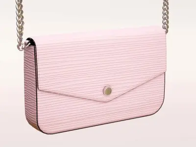 Woman Handbag Louis Vuitton Low-poly 3D model