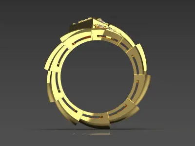 snake woman ring rr0053 3D print model