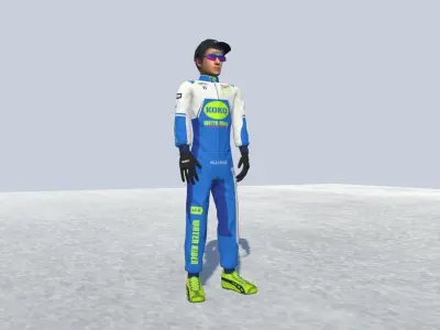 Racer 4 avatar Rigged  Low-poly 3D model