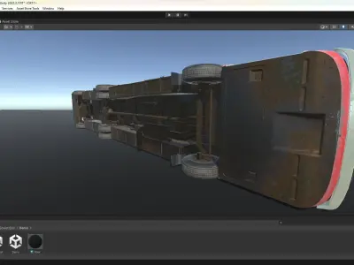 Soviet Bus for Unity Low-poly 3D model