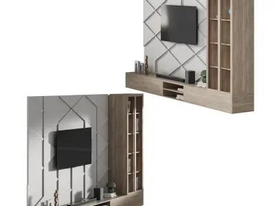 Modern TV Wall 026 3D model