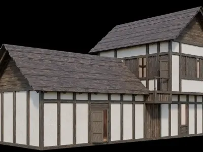Medieval Village Pack  - 6 Assets - 4K Textures Game Ready Low-poly 3D model get