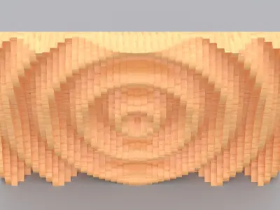 Parametric Wall Sine Pattern 3D model