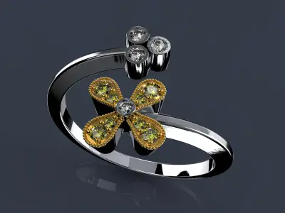 Vintage HLX Ring 3D print model