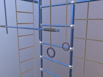 Gymnastic Wall Low-poly 3D model