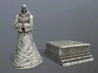statue 2 Low-poly 3D model