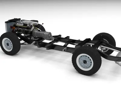 Full Land Rover Defender 110 Double Cab Pick Up 3D model