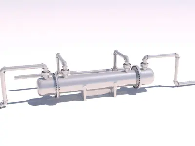 Refinery Heat Exchanger 03 3D model