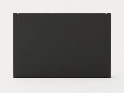 Empire Bed Headboard Black Low-poly 3D model