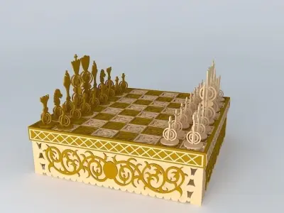 Chess Set Free 3D model