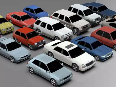 Low-Poly cars Low-poly 3D model