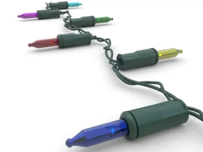 Christmas Lights 02 Low-poly 3D model