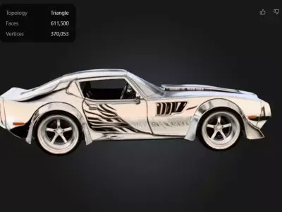 Classic American Muscle Car 3D print model