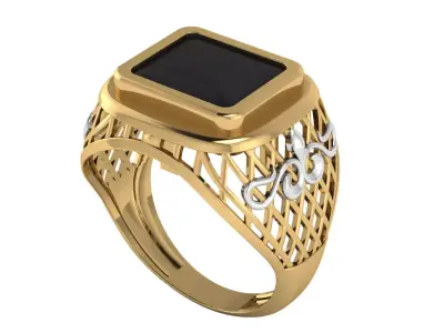 Man ring 3D printable for gold and silver 3D print model