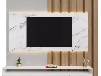 tv wall 4 3D model