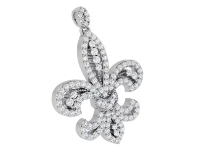 Fleur de Lis Diamond Pendant 3796 3D print model