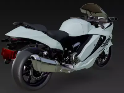 Suzuki Hayabusa Motorcycle 3D Model 3D model