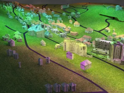 Modeling for Sovata village in Romania 2022 Low-poly 3D model