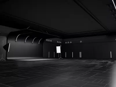 CAR STUDIO Sci-Fi Interior SCENE futuristic 3D model 3D model