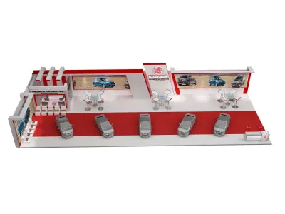 Booth Exhibition Stand a108b 3D model