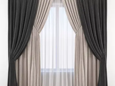 Set 82 Curtains 3D model