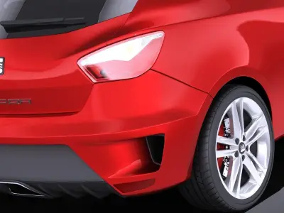 Seat Ibiza 201 6 Cupra 3-door VRAY 3D model