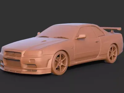 NISSAN SKYLINE GT-R R34 3D print model
