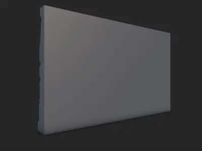 Salt-Weathered Stone Wall 3D model
