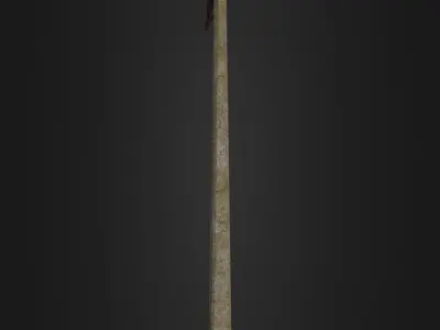 Old worn street light 10 Low-poly 3D model