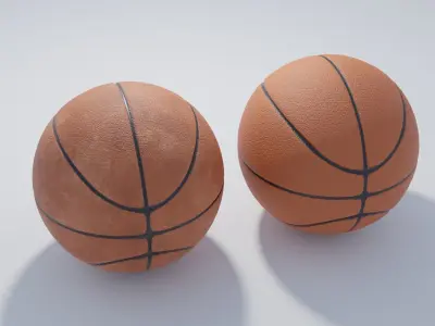 Basketball Dirty and Clean 8K and 4K Low-poly 3D model