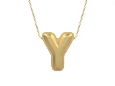 Model 1208 Y Initial Letters Charm Balloon 20mm 3D print model