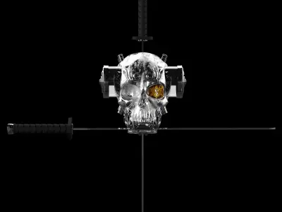 Skull and Sword 3D model