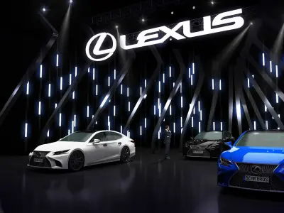 Lexus launch stage  booth  3D model