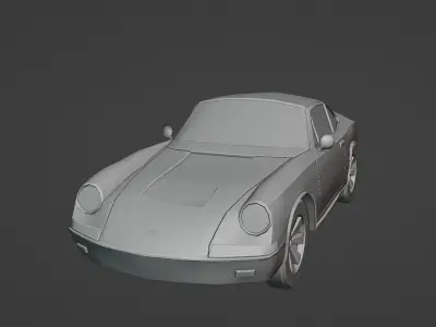 Porsche 911 1967  Low-poly 3D model