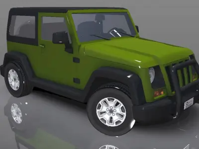 Jeep Wrangler 4x4 Jeep 2019 3D model Game Ready Asset Low-poly 3D model