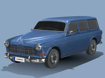 Volvo Amazon Wagon 1961 Low-poly 3D model