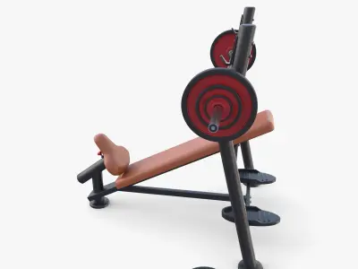 Olympic inclined bench 3D model