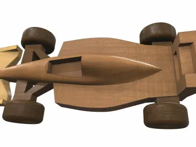 Free wooden car toy Free 3D model