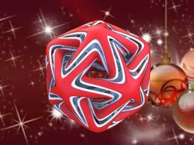 X-MAS ICOHADERON LINKED STAR GIFT CERAMIC 3D print model