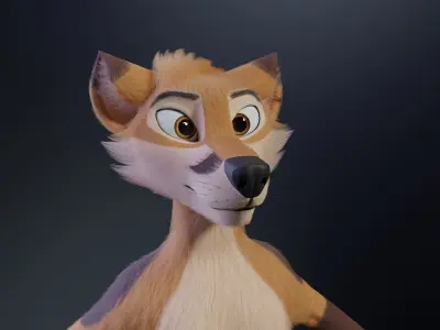Mikael Anthro Fox 3D model